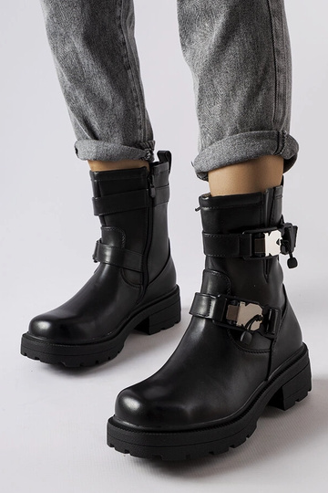 Botas Enrico pretas e grossas