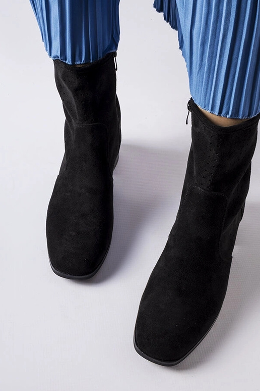 Botas de cano curto pretas com a...