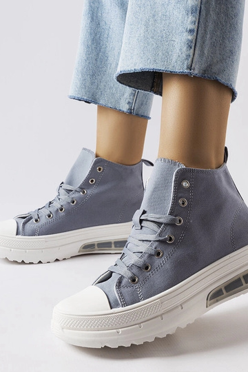 Tênis cinza cano alto...