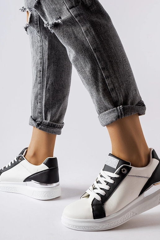 Sapatos Palais preto e branco com...