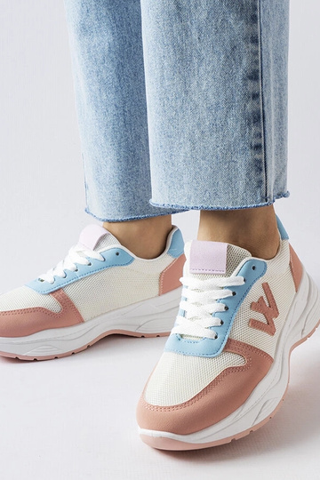 Tênis esportivos rosa-claro... 2