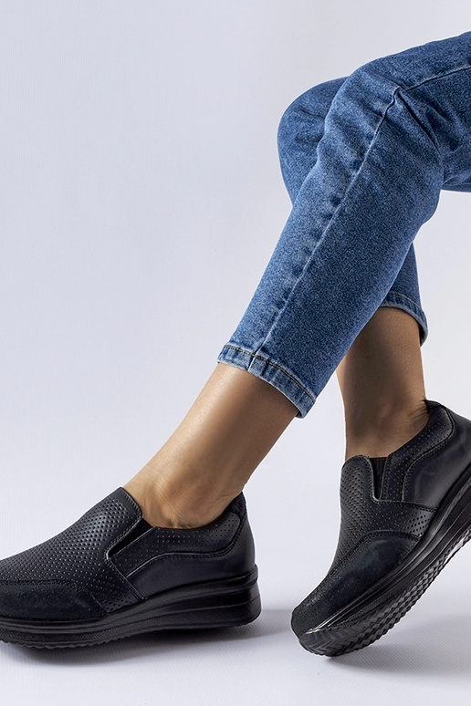 Tênis plataforma preto vazado Rhéaume