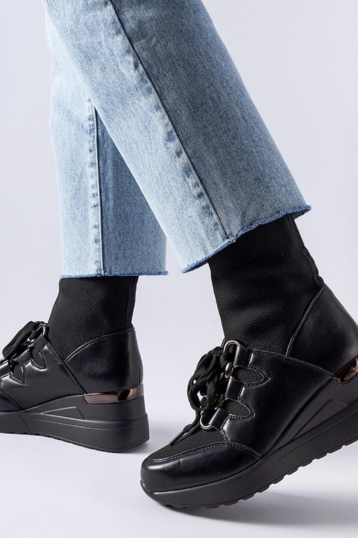 Botas Rochon pretas de salto alto