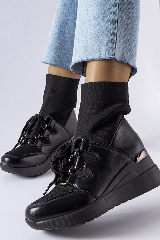 Botas Rochon pretas de salto alto