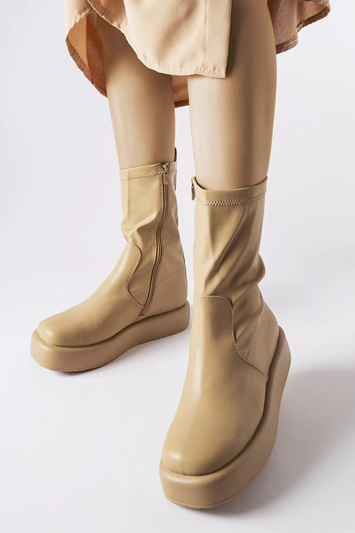 Botas plataforma Shadid bege