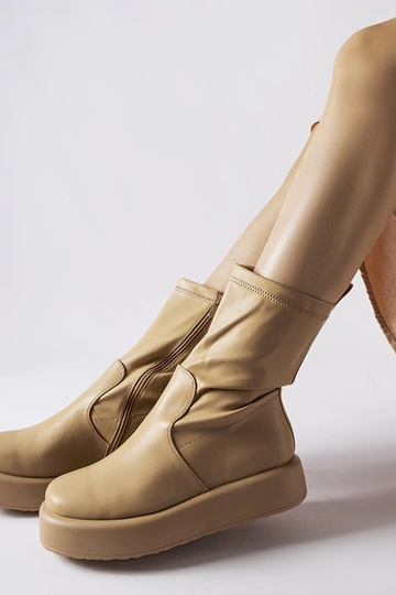 Botas plataforma Shadid bege 2