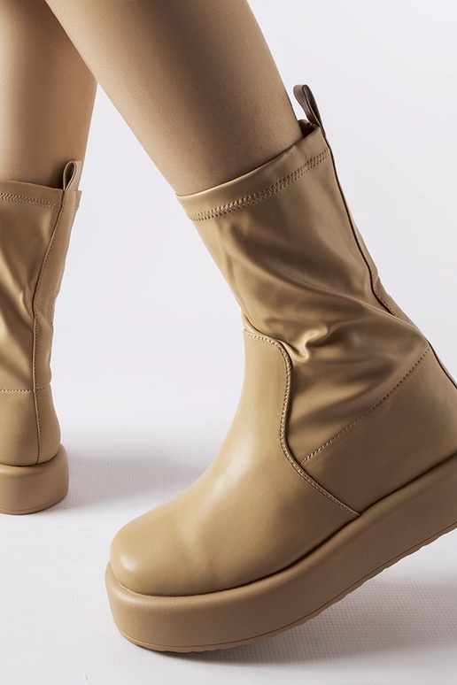 Botas plataforma Shadid bege