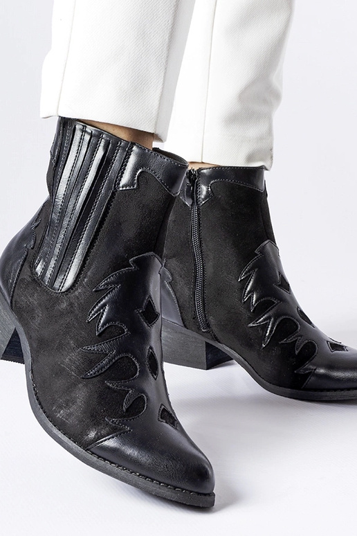 Botas de cowboy pretas com salto...