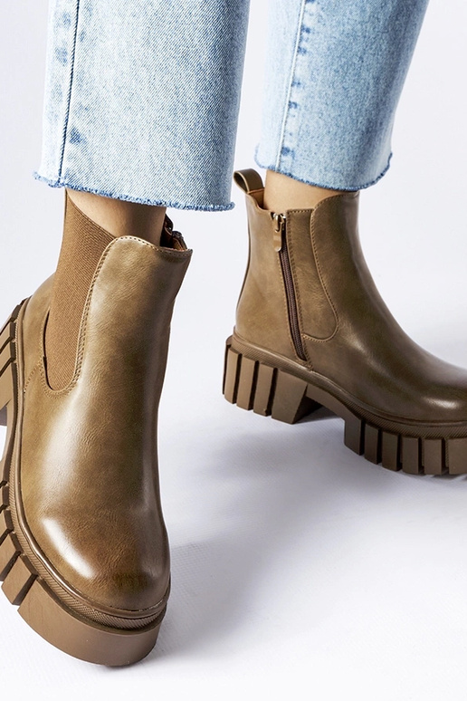 Botas plataforma marrons da Giusy