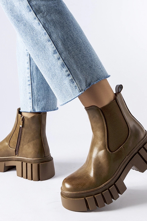 Botas plataforma marrons da Giusy