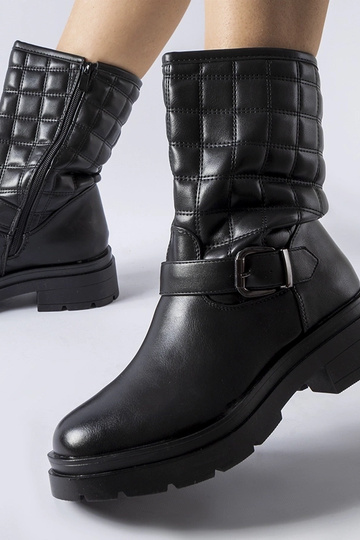 Botas de cano curto acolchoadas pretas Bluffs 2