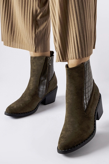 Botins verdes de camurça...