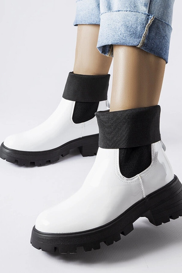 Botas de trabalho brancas tipo slip-on da Breolungi