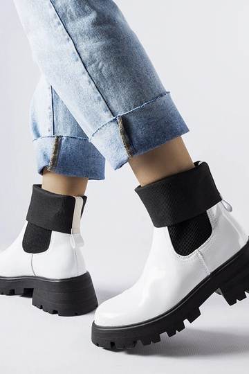 Botas de trabalho brancas tipo slip-on da Breolungi 2
