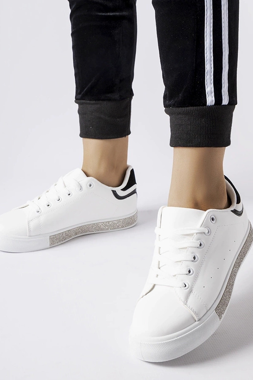 Tênis Dina zircon preto e branco