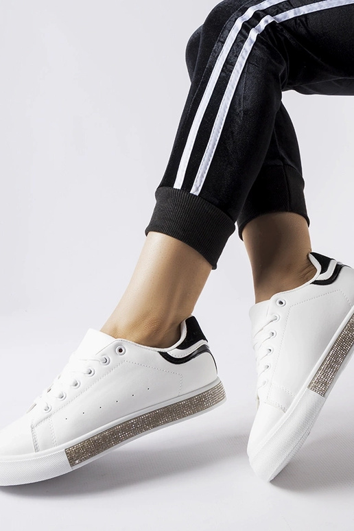 Tênis Dina zircon preto e branco