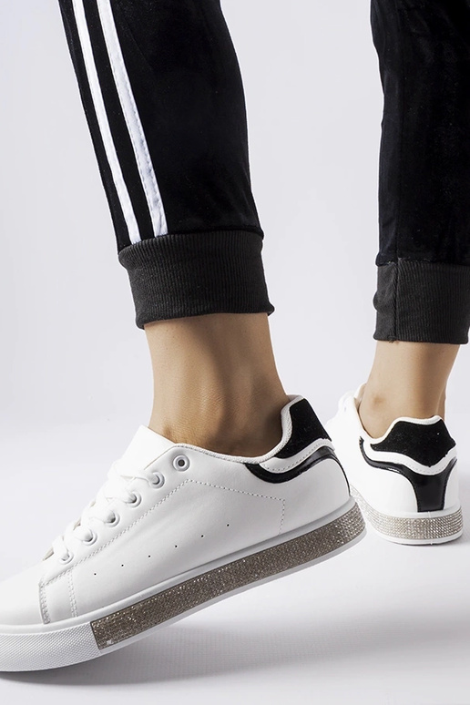 Tênis Dina zircon preto e branco