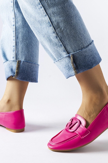 Mocassim com fivela rosa Delgi 2