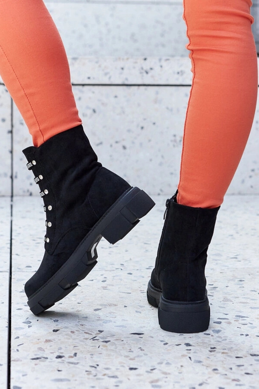 Botas de tornozelo pretas com...