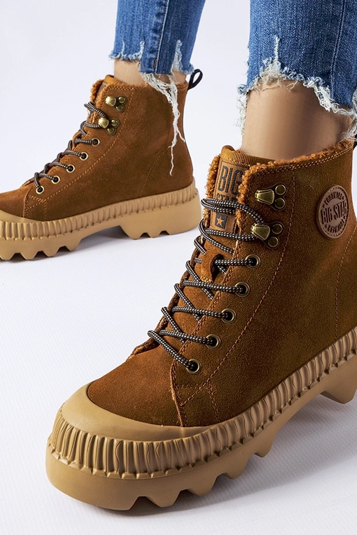 Bolsa de couro marrom BIG STAR KK274520