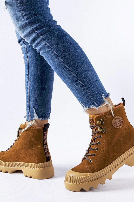 Bolsa de couro marrom BIG STAR KK274520