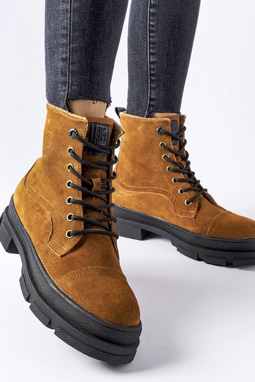 Botas de trabalho em couro marrons, “BIG STAR KK274524”