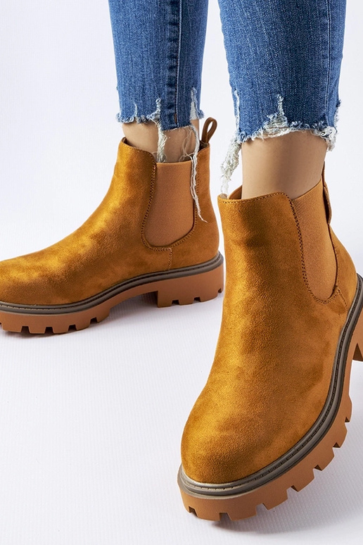 Botas de cano curto marrons com...