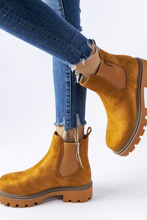 Botas de cano curto marrons com...