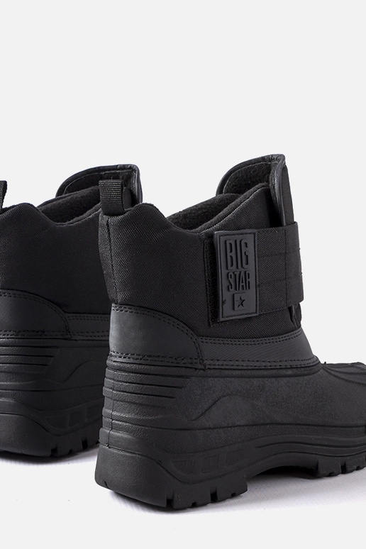 Botas infantis de inverno pretas,...