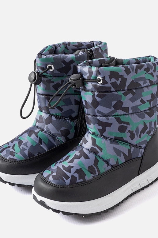 Botas de inverno pretas e cinzas,... Botas de inverno pretas e cinzas,...