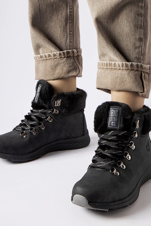 Botas pretas Big Star isoladas MM274488