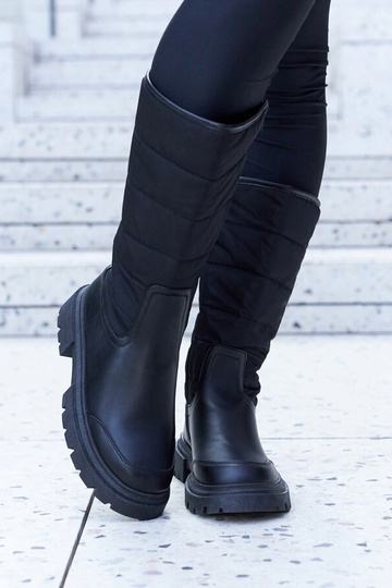 Botas de neve pretas com...