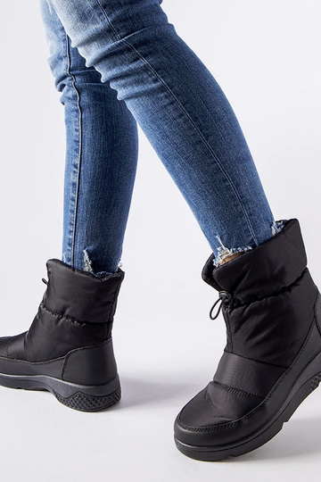 Botas de neve femininas pretas Jensen com isolamento