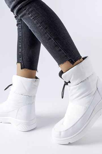 Botas de neve Jensen femininas brancas com isolamento 2