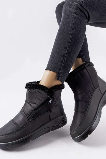 Botas de neve Judithe pretas com isolamento e zíper