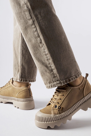 Tênis de couro bege Big... 2