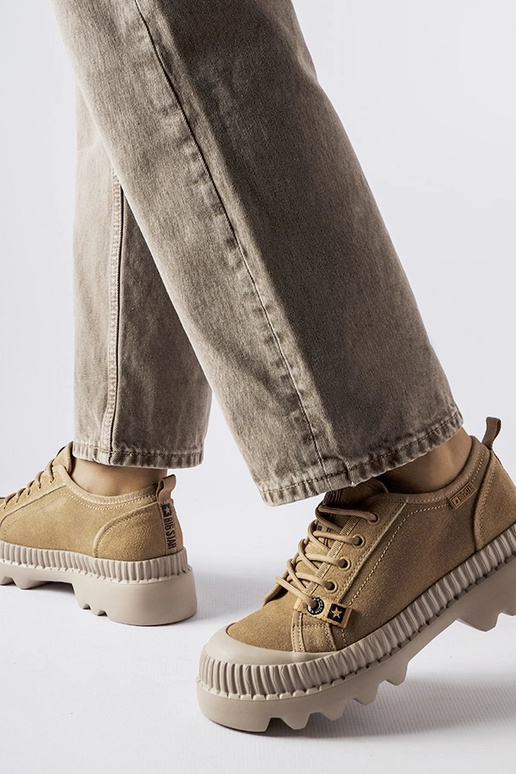 Tênis de couro bege Big Star KK274511