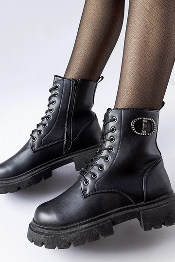 Botas pretas com isolamento e zircões Broberg