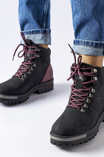 Botas Big Star pretas e bordô MM274318