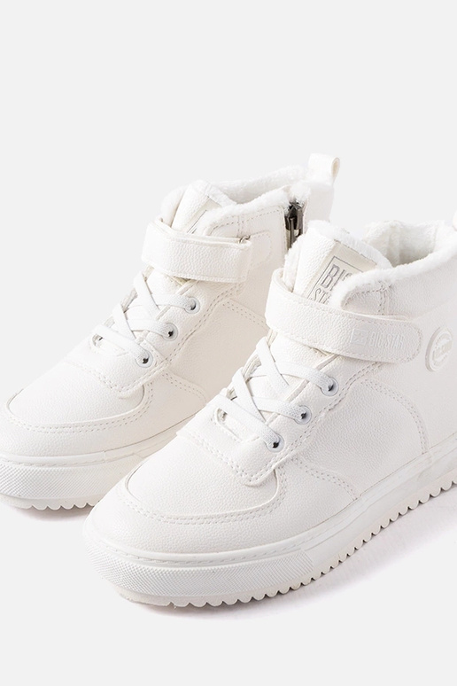 Botas de cano curto brancas de...