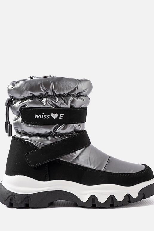 Botas de neve para meninas pretas e... Botas de neve para meninas pretas e...