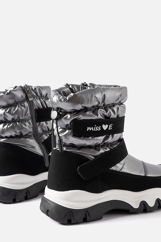 Botas de neve para meninas pretas e... Botas de neve para meninas pretas e...