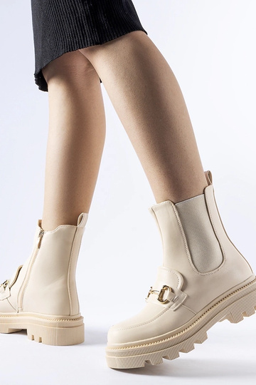 Botins bege com protetor visível Sailetto 2