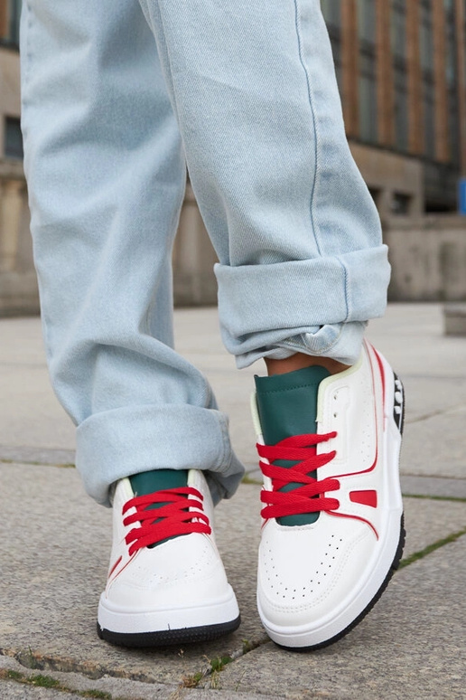 Sapatos Archie Vermelho e Branco com...