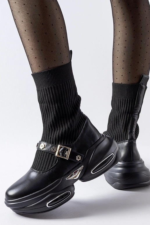 Botas de meia preta Ivana