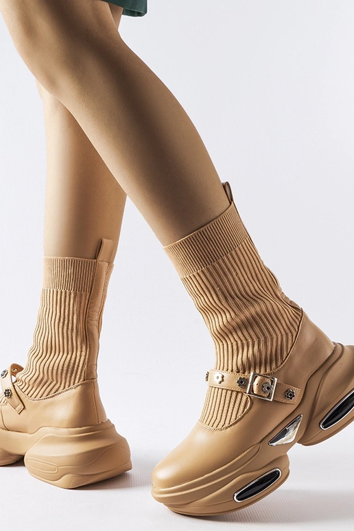 Botas meia Ivana bege