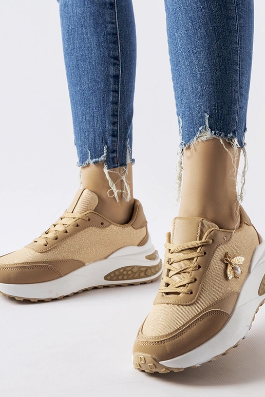 Tênis marrom e branco com fio Acciano...