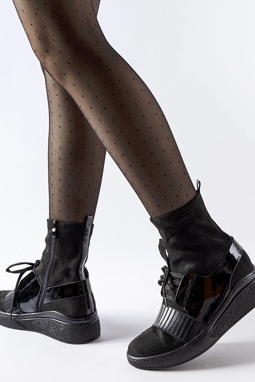 Botas pretas Spoleto meia cunha