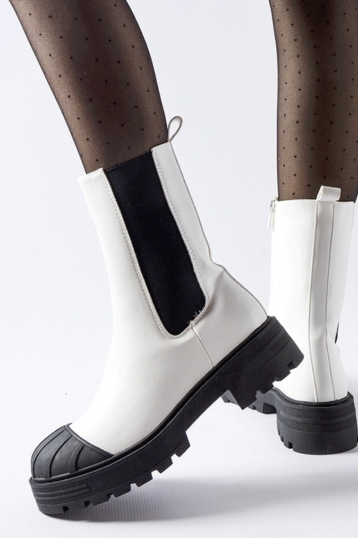 Botas clássicas de inverno brancas,...