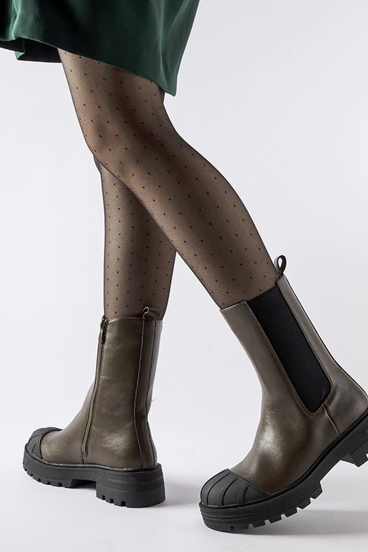 Botas Chelsea Isoladas Verde Escuro...